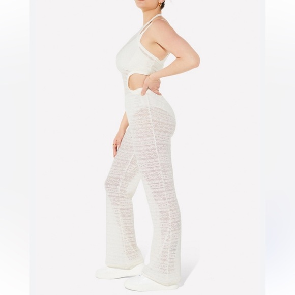 Yitty off white knit flare leg jumpsuit, size 1X, NWT. - Picture 2 of 16